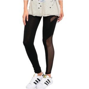 GLAM VAULT Black Mesh Leggings, size S